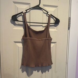 Old Navy Brown Ribbed Camisole Top